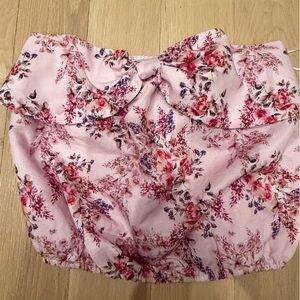 Cami NYC Floral Crop Top - Pink and Purple